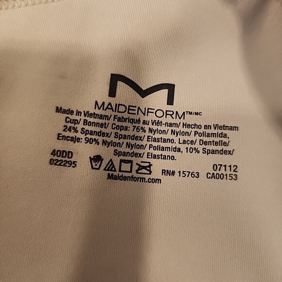 Maidenform Bra 40DDD Nude Underwire Lined Front Closure 07112 - Picture 3 of 3